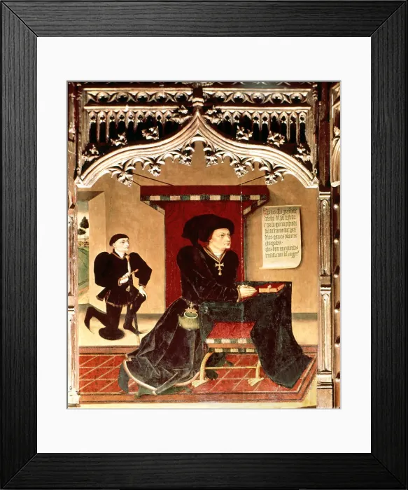 Framed Print : Inigo Lopez de Mendoza (1398-1458), Marquis of Santillana, Castilian poet and politician