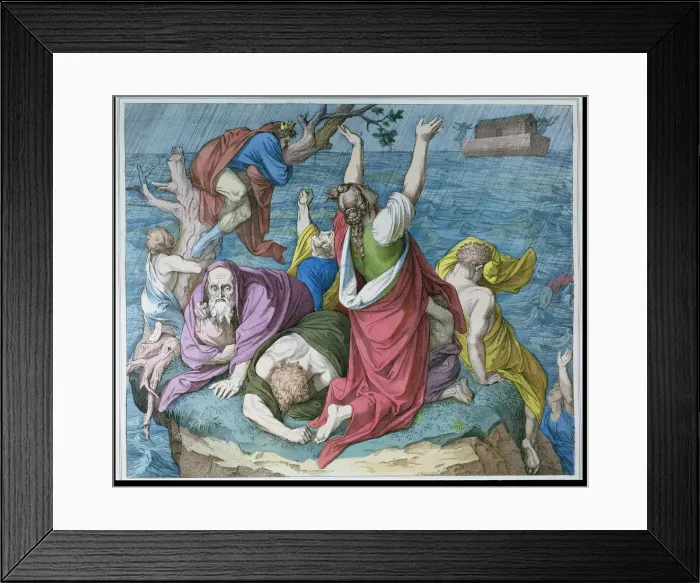 Framed Print : The Flood, engraving, 1860 Framed Print : The Flood, engraving, 1860
