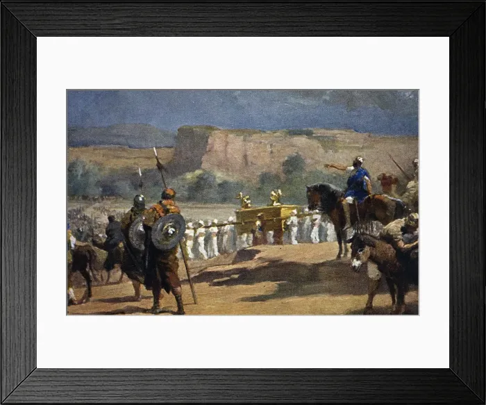 Framed Print : The people of Israel is heading to the Jordan carrying the Ark of the Covenant Framed Print : The people of Israel is heading to the Jordan carrying the Ark of the Covenant