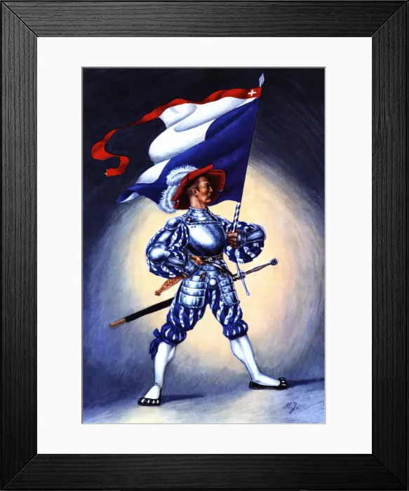 Framed Print : Flag bearer from the canton of Zurich, c Framed Print : Flag bearer from the canton of Zurich, c
