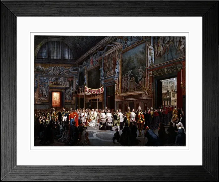 Framed Print : Pontifical ceremonies. Procession of the Blessed Sacrament to the Sistine Chapel Framed Print : Pontifical ceremonies. Procession of the Blessed Sacrament to the Sistine Chapel