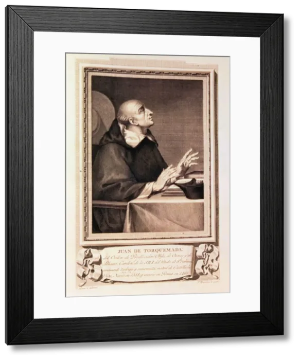 Framed Print : Juan de Torquemada (1388-1468), Grand Inquisitor, engraving of the collection Illustrious Men Framed Print : Juan de Torquemada (1388-1468), Grand Inquisitor, engraving of the collection Illustrious Men