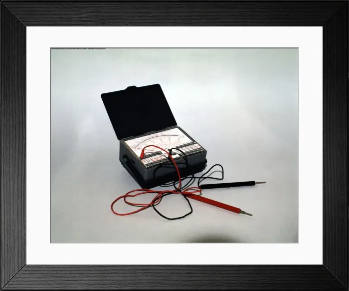 Framed Print : Tester or multimeter, device used for measurement of voltage, current and electrical resistance Framed Print : Tester or multimeter, device used for measurement of voltage, current and electrical resistance