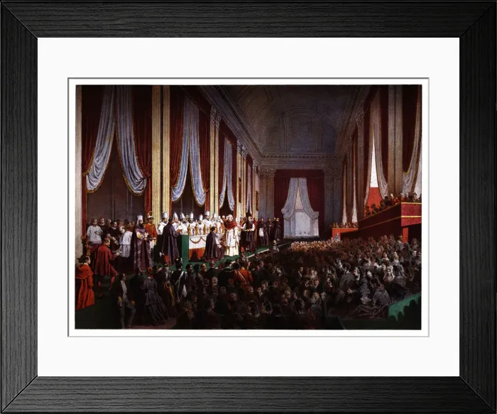 Framed Print : Pontifical ceremonies. Cardinals Dinner. Color engraving from 1871 Framed Print : Pontifical ceremonies. Cardinals Dinner. Color engraving from 1871