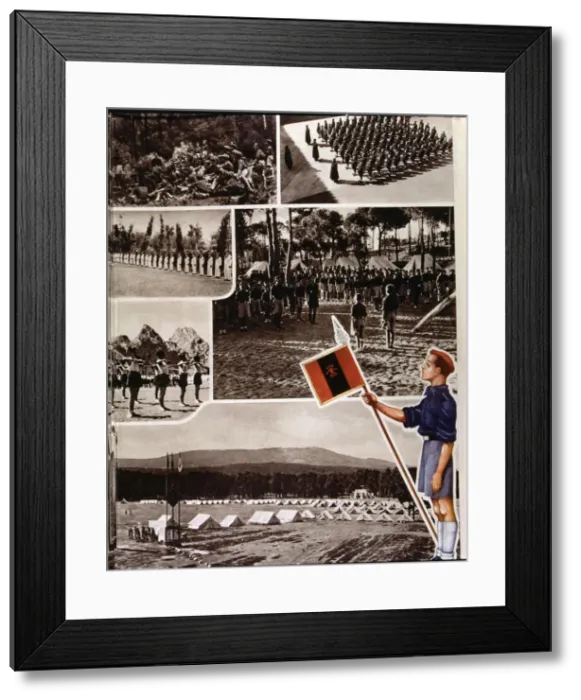 Framed Print : Scenes of childrens camps organized by the Spanish Falange Framed Print : Scenes of childrens camps organized by the Spanish Falange