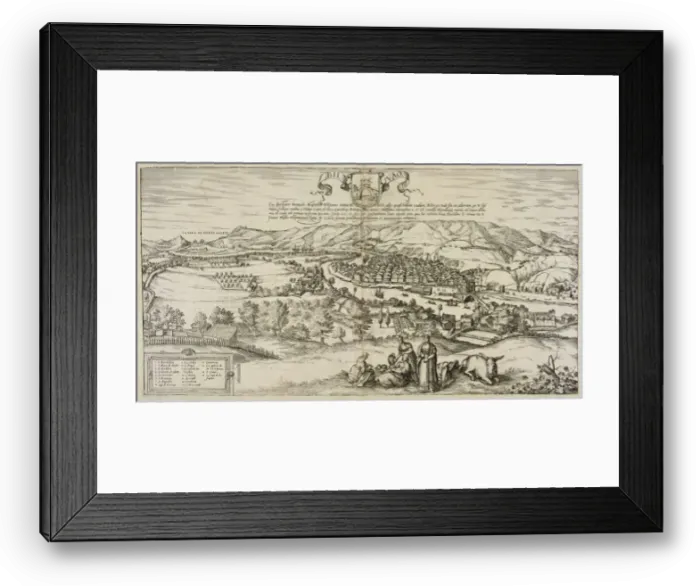 Framed Print : View of the city of Bilbao. Engraving of 1544 for the play Civitates Orbis Terrarrum Framed Print : View of the city of Bilbao. Engraving of 1544 for the play Civitates Orbis Terrarrum