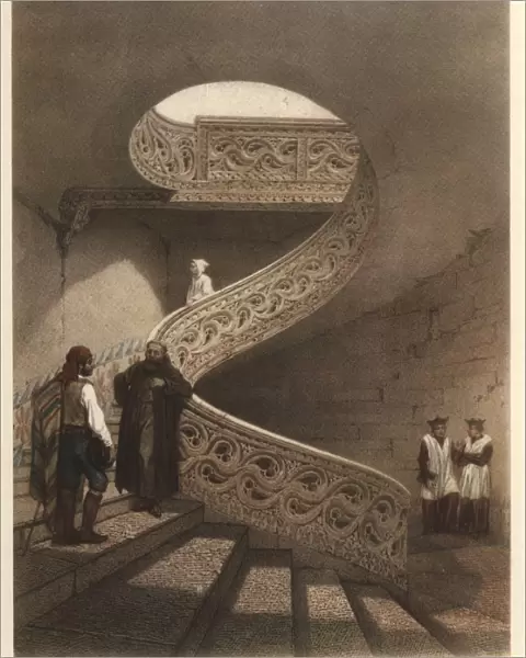 Staircase of the cloister of the Cathedral of Pamplona