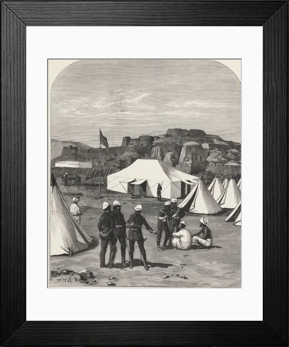 Framed Print : Afghan-British War, British military camp in Kabul, near the pass of Khiyber, drawing Framed Print : Afghan-British War, British military camp in Kabul, near the pass of Khiyber, drawing
