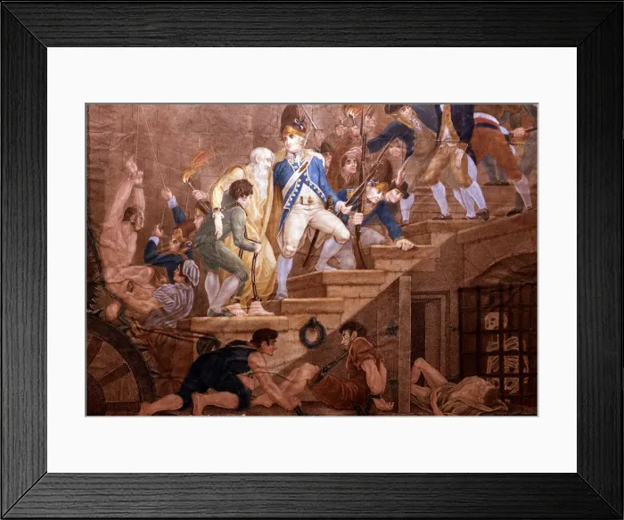 Framed Print : Liberation of prisoners after the taking of the Bastille