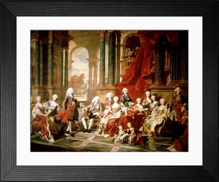 Framed Print : The family of Philip V, Oil by Louis Van Loo Framed Print : The family of Philip V, Oil by Louis Van Loo