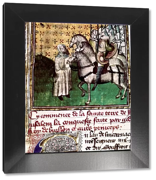 Expedition of Godfrey of Bouillon (1061-1100) to the Holy Land, Miniature in From