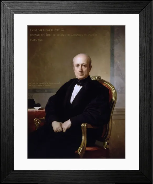 Framed Print : Manuel Cortina (1802-1878), Spanish politician, oil Framed Print : Manuel Cortina (1802-1878), Spanish politician, oil