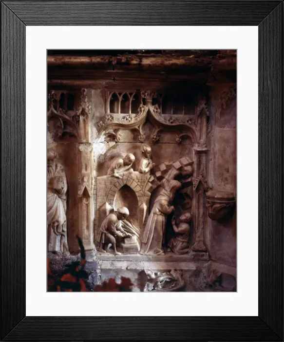 Framed Print : Santo Domingo de la Calzada (1019-1109), Spanish hermit, relief in his mausoleum Framed Print : Santo Domingo de la Calzada (1019-1109), Spanish hermit, relief in his mausoleum