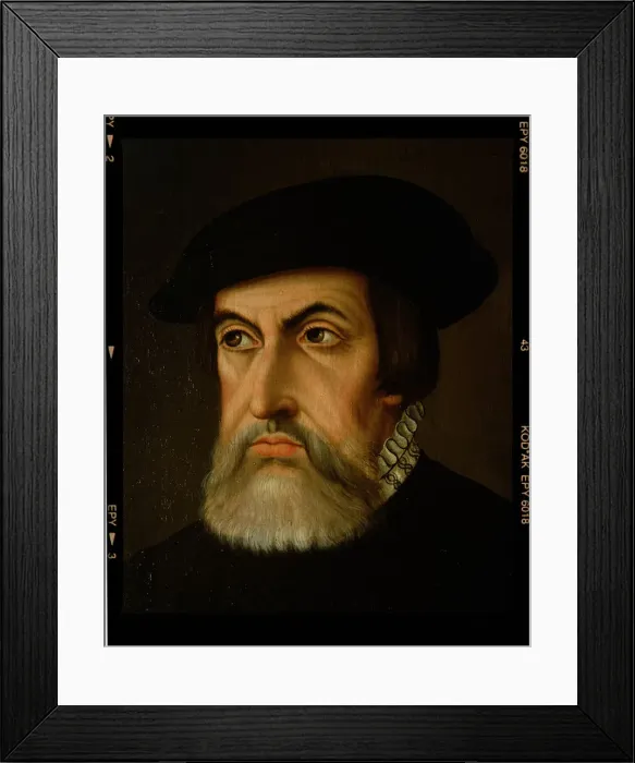 Framed Print : Hernan Cortes (1485-1547), Spanish conqueror Framed Print : Hernan Cortes (1485-1547), Spanish conqueror