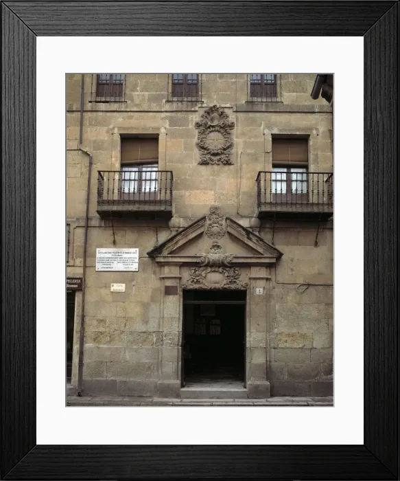 Framed Print : Front of the house where lived and died Miguel de Unamuno (1864-1936), Spanish writer Framed Print : Front of the house where lived and died Miguel de Unamuno (1864-1936), Spanish writer