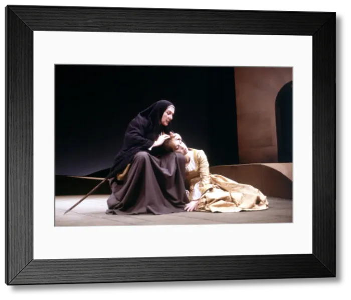 Framed Print : Amparo Rivelles, Spanish actress during the performance of La Celestina beside