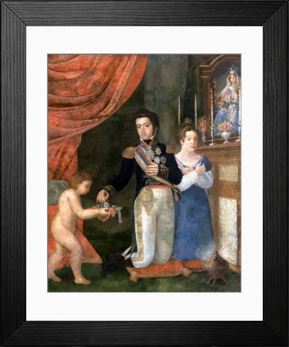 Framed Print : Pedro I and his wife Leopoldina (1798-1834) Emperor of Brazil Framed Print : Pedro I and his wife Leopoldina (1798-1834) Emperor of Brazil