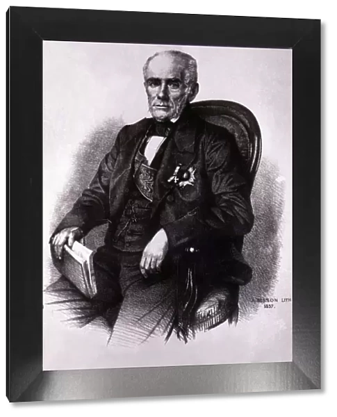 Pedro de Araujo Lima (1793-1870), Marquis of Olinda, lithography, 1857