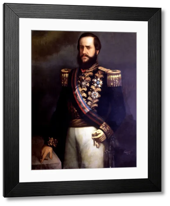 Framed Print : Pedro II. (1825-1891), emperor of Brazil Framed Print : Pedro II. (1825-1891), emperor of Brazil