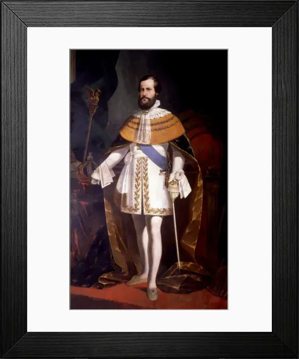 Framed Print : Pedro II. (1825-1891), Emperor of Brazil, oil 1862 Framed Print : Pedro II. (1825-1891), Emperor of Brazil, oil 1862