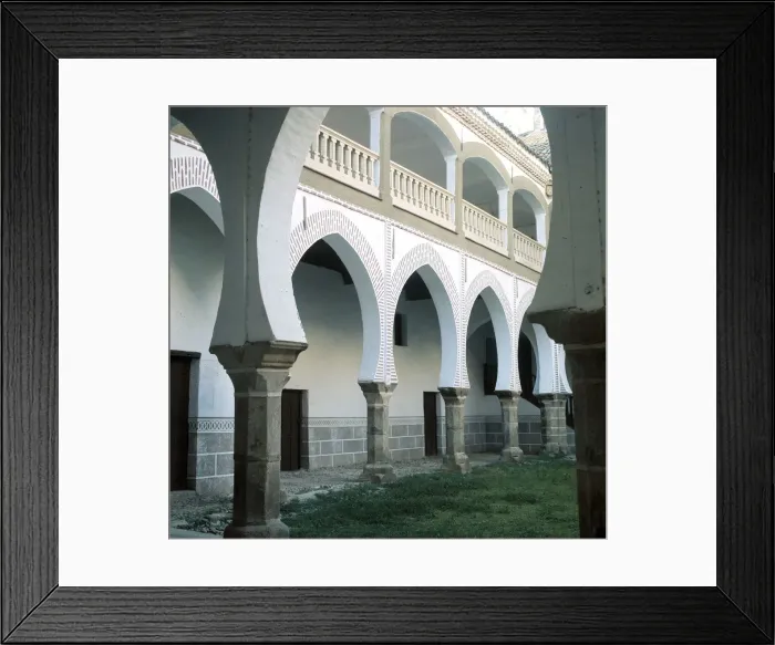 Framed Print : Caceres Abadia Detalle Claustro Del Palacio De Sotofermoso Arte Mudejar Framed Print : Caceres Abadia Detalle Claustro Del Palacio De Sotofermoso Arte Mudejar