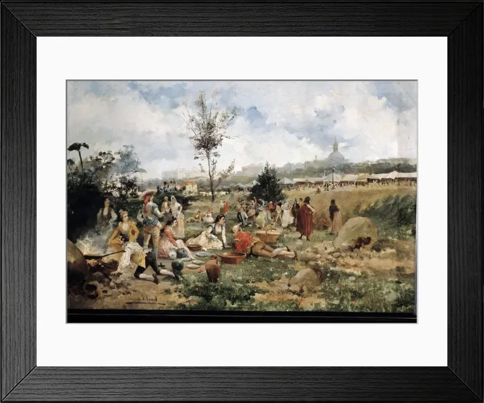 Framed Print : Eugenio Lucas Villaamil, Merienda En LA Pradera De San Isidro De Madrid Framed Print : Eugenio Lucas Villaamil, Merienda En LA Pradera De San Isidro De Madrid