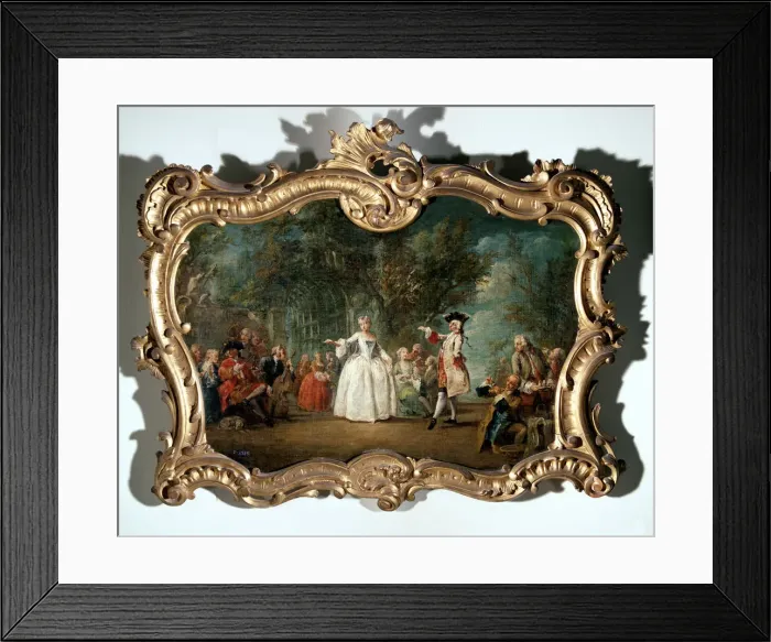 Framed Print : Fiesta Galante En Un Jardin Framed Print : Fiesta Galante En Un Jardin
