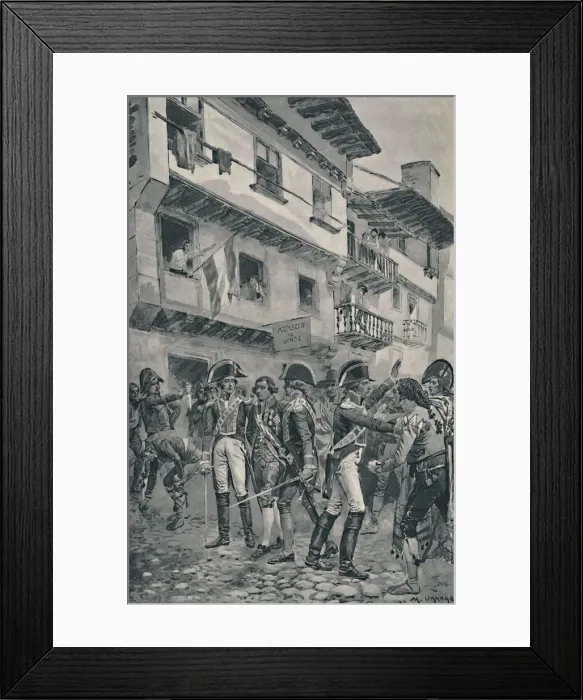 Framed Print : Godoy Taken Into Custody By The Spanish Troops, 1896 Framed Print : Godoy Taken Into Custody By The Spanish Troops, 1896