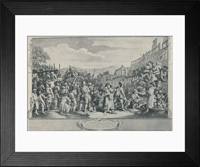 Framed Print : The Idle Prentice Executed at Tyburn (From the Industry and Idleness Series), 1747, (1920)