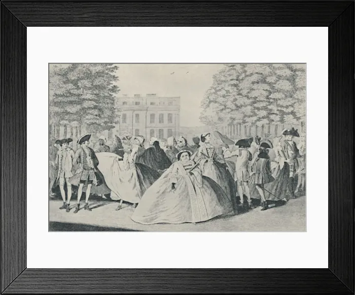 Framed Print : Taste A La Mode, 1745, (1920). Artist: F Patton Framed Print : Taste A La Mode, 1745, (1920). Artist: F Patton