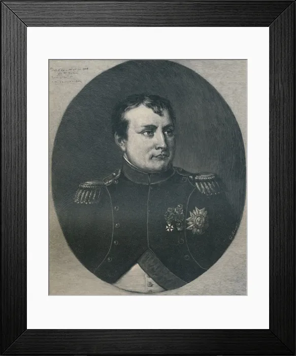 Framed Print : Napoleon Bonaparte in 1809, (1896). Artist: Gustave Kruell Framed Print : Napoleon Bonaparte in 1809, (1896). Artist: Gustave Kruell