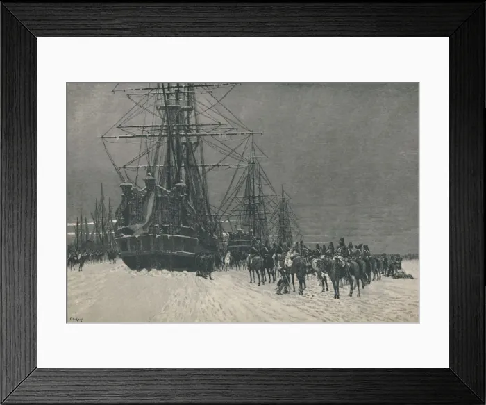 Framed Print : Capture of a Dutch Fleet By Hussars of the French Republic, January, 1795, (1896) Framed Print : Capture of a Dutch Fleet By Hussars of the French Republic, January, 1795, (1896)
