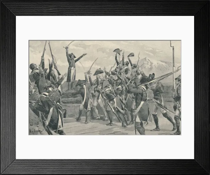 Framed Print : Rampons Soldiers Taking The Oath Never To Surrender, 1796, (1896) Framed Print : Rampons Soldiers Taking The Oath Never To Surrender, 1796, (1896)