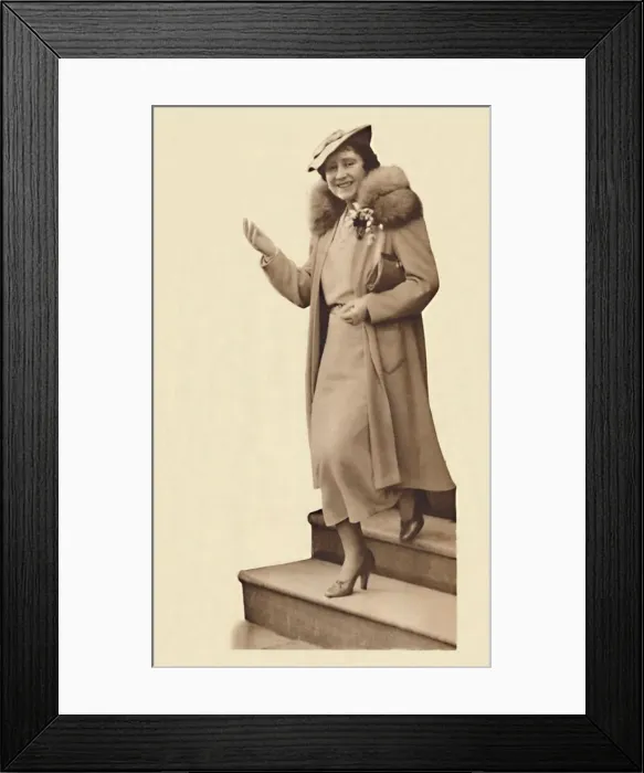 Framed Print : Leaving No. 3 Belgrave Square, for the christening of Princess Alexandra February 9, 1937 Framed Print : Leaving No. 3 Belgrave Square, for the christening of Princess Alexandra February 9, 1937