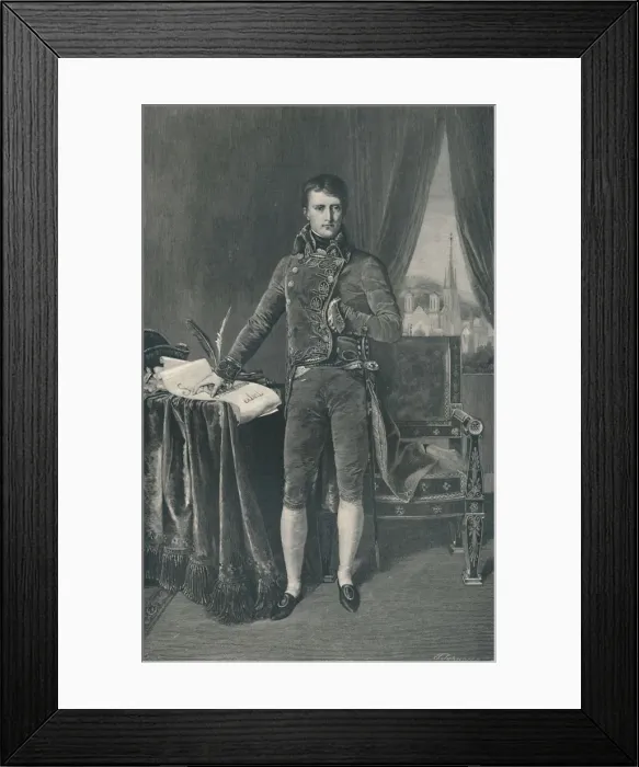 Framed Print : Napoleon Bonaparte, First Consul, 1803-1804, (1896). Artist: T Johnson Framed Print : Napoleon Bonaparte, First Consul, 1803-1804, (1896). Artist: T Johnson