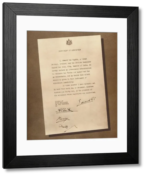 Framed Print : A Reign Ended, 1936 (1937) Framed Print : A Reign Ended, 1936 (1937)