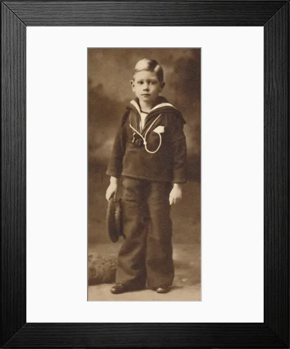 Framed Print : Still-sailor-suited - Prince Albert at the age of six, c1901 (1937) Framed Print : Still-sailor-suited - Prince Albert at the age of six, c1901 (1937)