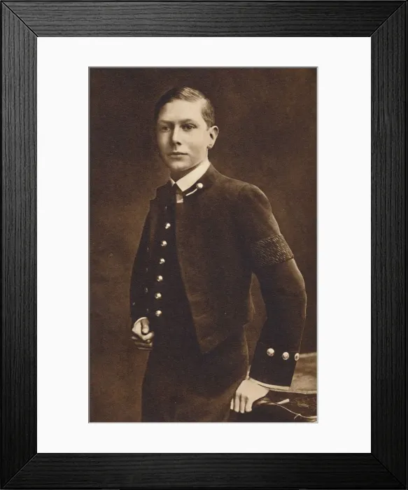 Framed Print : Aged sixteen - Prince Albert, Naval cadet at Osborne, c1910, (1937) Framed Print : Aged sixteen - Prince Albert, Naval cadet at Osborne, c1910, (1937)