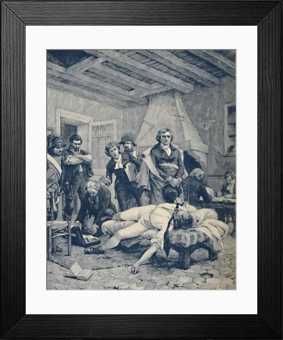 Framed Print : The Death of Pichegru, 1804, (1896). Artist: M Haider Framed Print : The Death of Pichegru, 1804, (1896). Artist: M Haider