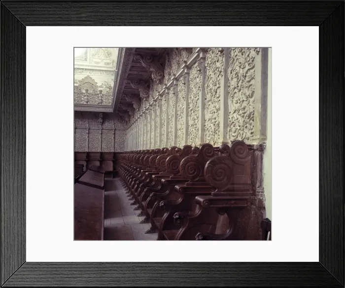 Framed Print : Granada LA Cartuja. Detalle Silleria Del Coro Arte Barroco Framed Print : Granada LA Cartuja. Detalle Silleria Del Coro Arte Barroco