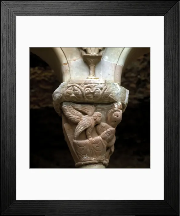 Framed Print : Huesca Botaya Monasterio De San Juan De LA Pena Capitel Del Claustro Framed Print : Huesca Botaya Monasterio De San Juan De LA Pena Capitel Del Claustro