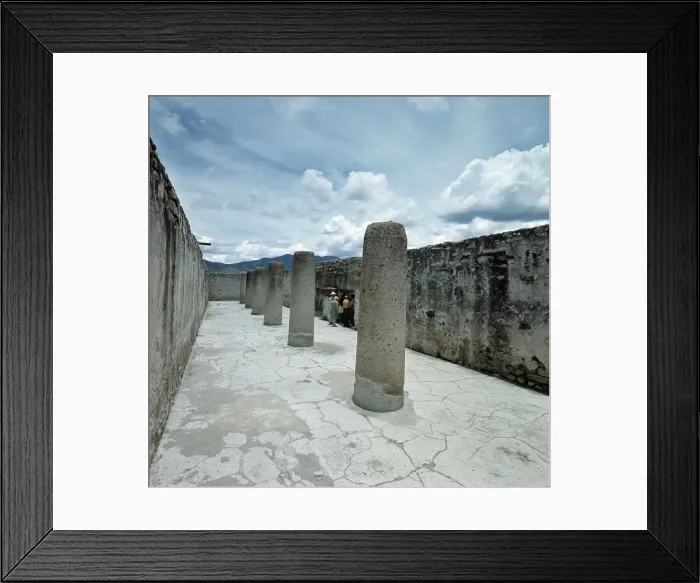Framed Print : Mexico Oaxaca Mitla Vista De LA Sala De Columnas Arquitectura Mixteca Framed Print : Mexico Oaxaca Mitla Vista De LA Sala De Columnas Arquitectura Mixteca
