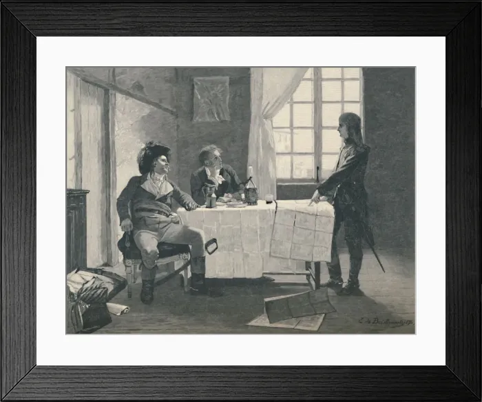 Framed Print : Bonaparte, Turreau, and Volney at Nice in 1793, (1896). Artist: E. G. H. Del Orme Framed Print : Bonaparte, Turreau, and Volney at Nice in 1793, (1896). Artist: E. G. H. Del Orme