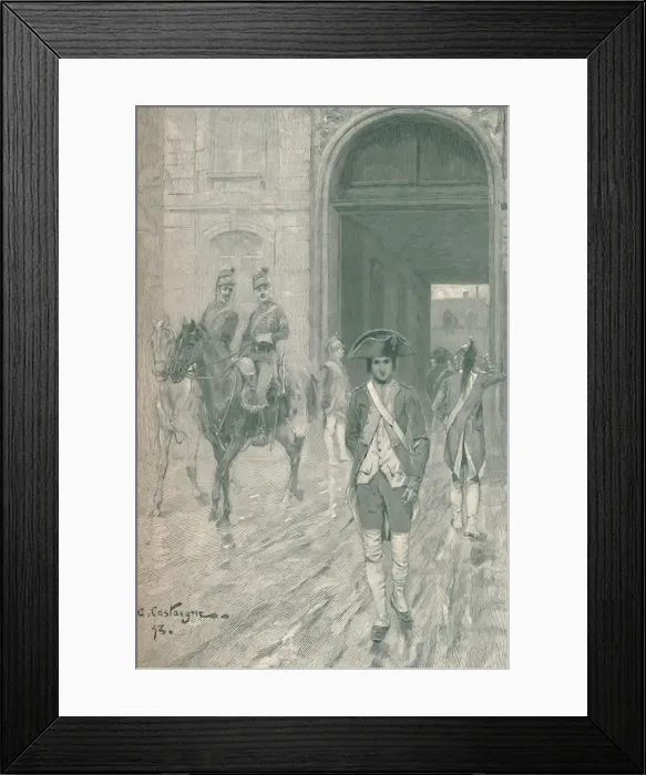 Framed Print : Bonaparte at the Military School, Paris, 1784, (1896). Artist: M Haider Framed Print : Bonaparte at the Military School, Paris, 1784, (1896). Artist: M Haider