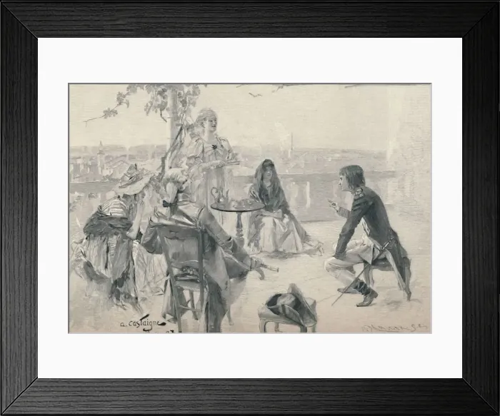Framed Print : Napoleon in Society at Valence. 1785, (1896). Artist: M Haider Framed Print : Napoleon in Society at Valence. 1785, (1896). Artist: M Haider