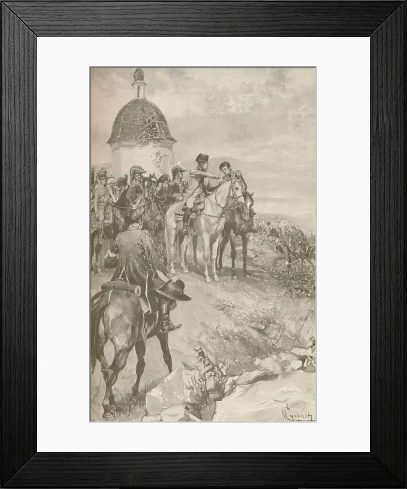 Framed Print : Napoleon and His Staff at Austerlitz, 1896 Framed Print : Napoleon and His Staff at Austerlitz, 1896