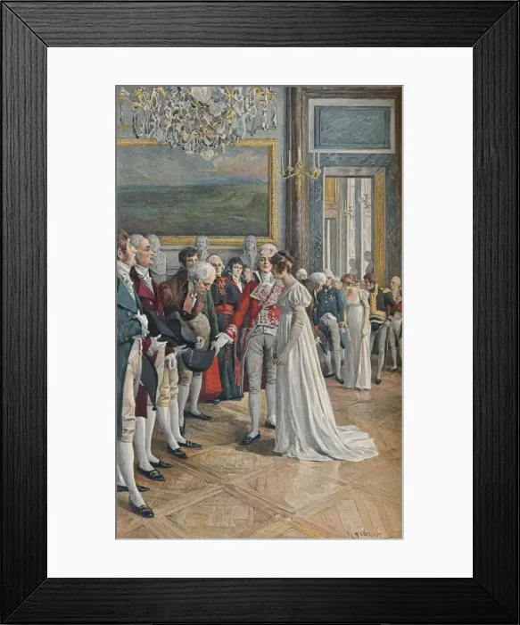 Framed Print : Madame Bonaparte Receiving Embassadors at the Tuileries, 1896 Framed Print : Madame Bonaparte Receiving Embassadors at the Tuileries, 1896