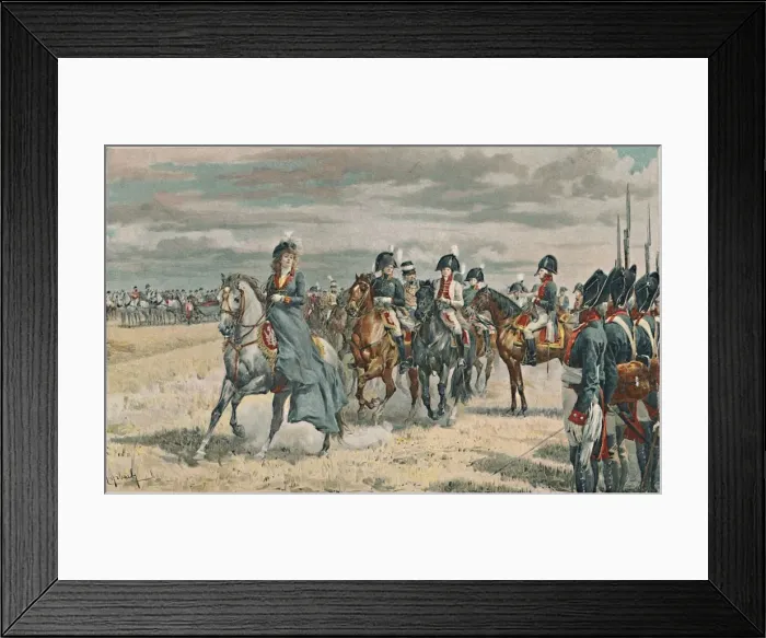 Framed Print : Queen Louisa Reviewing the Prussian Army, 1896 Framed Print : Queen Louisa Reviewing the Prussian Army, 1896