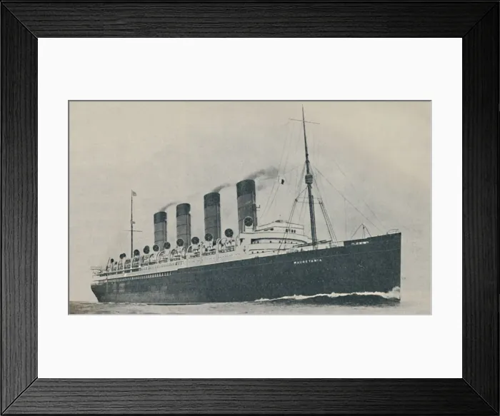 Framed Print : Triumphant for Twenty Years. The Mauretania, built in 1907, c1927, (1936) Framed Print : Triumphant for Twenty Years. The Mauretania, built in 1907, c1927, (1936)