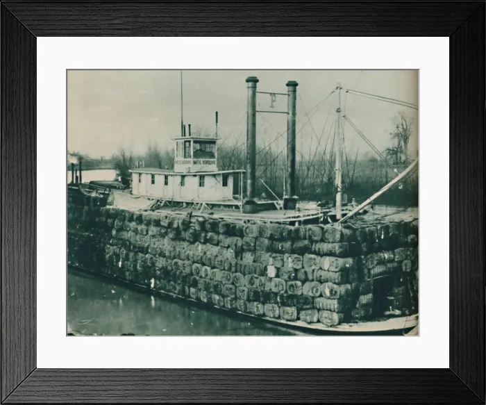 Framed Print : A full load of Cotton often mounts high over the decks of the Mississippi steamboats, 1937 Framed Print : A full load of Cotton often mounts high over the decks of the Mississippi steamboats, 1937